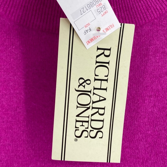 Richards & Jones Womens Large Vintage Pullover Sweater Fuchsia Pink Wool Angora - Picture 6 of 14
